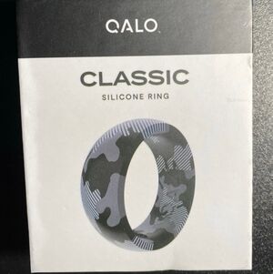 QALO Yoga Classic Silicone Ring - Black and Gray Camouflage